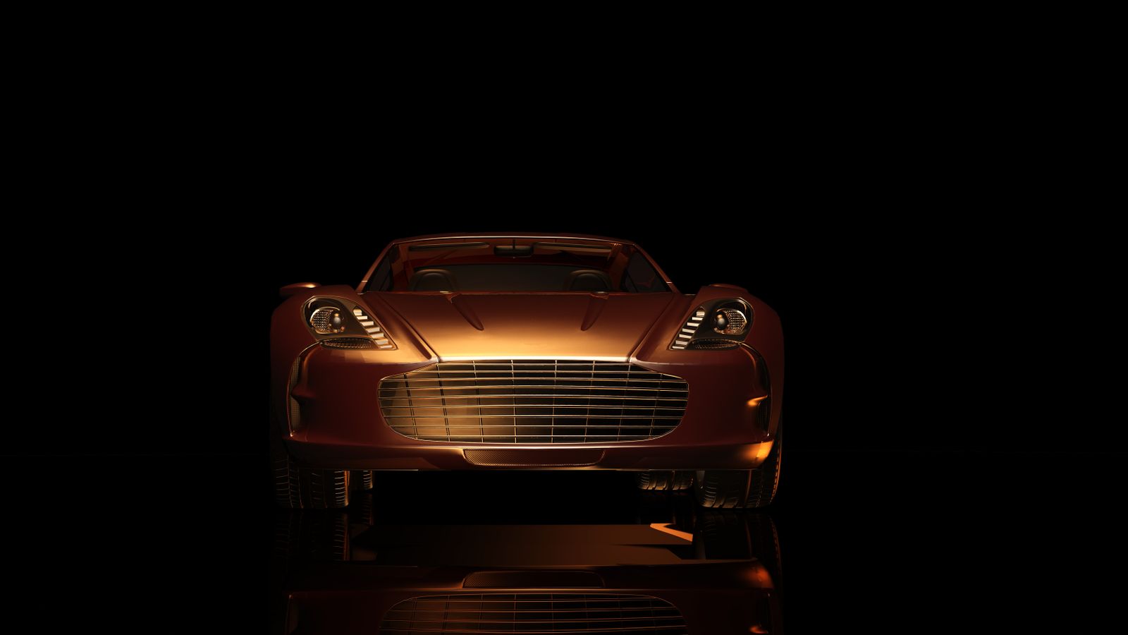 Auto sportiva rossa esposta in un ambiente luminoso